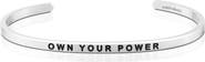 Mantra Own Your Power, Know Your Worth bracelet