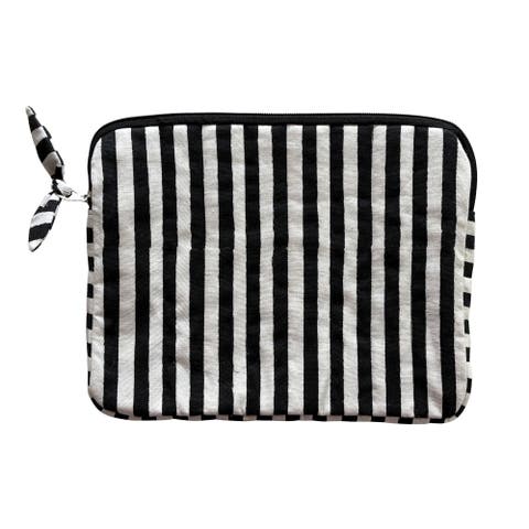 Quilted Cotton iPad Tablet Sleeve with Hand Block Print