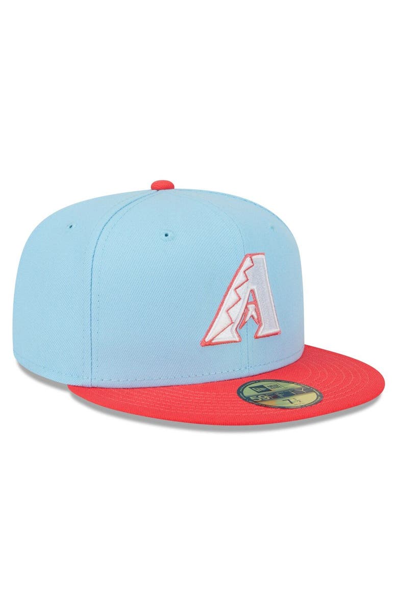 New Era Men's New Era Light Blue/Red Arizona Diamondbacks Spring Color Two-Tone 59FIFTY Fitted Hat, Alternate, color, 