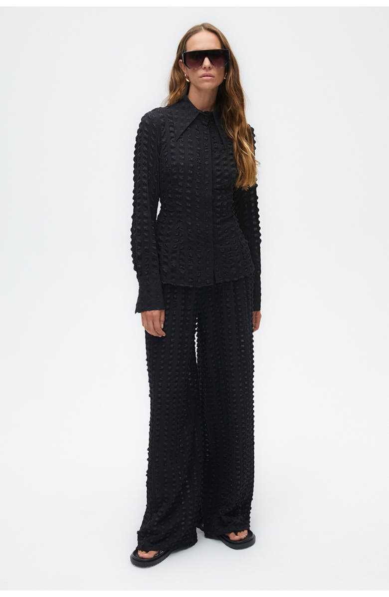 Nocturne Women's Textured Pointed Collar Shirt, Alternate, color, 