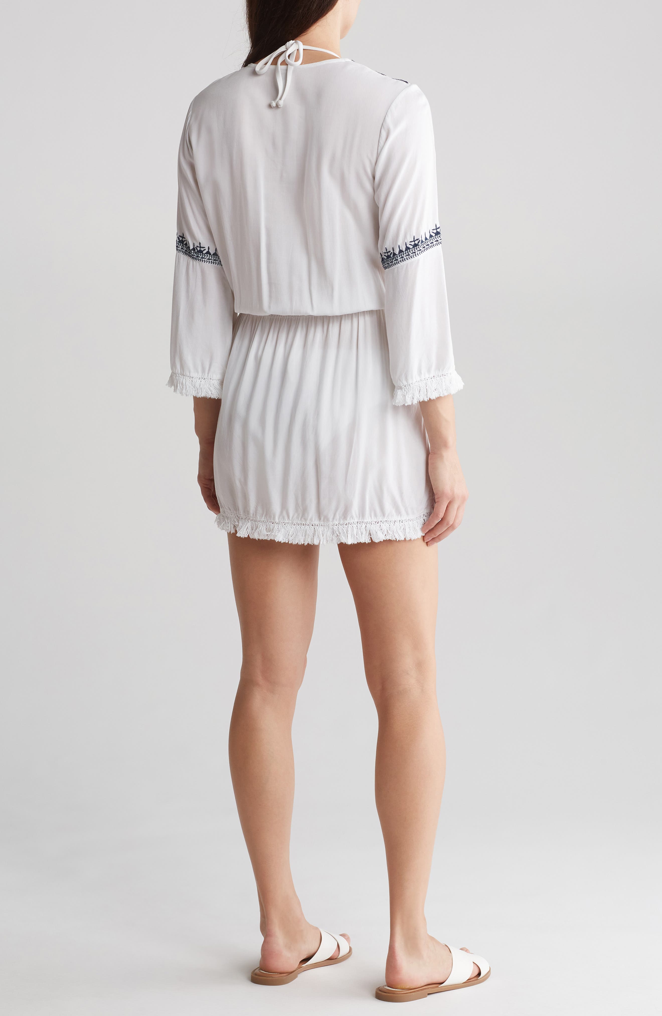 Embroidered Cover-Up Dress - image 4