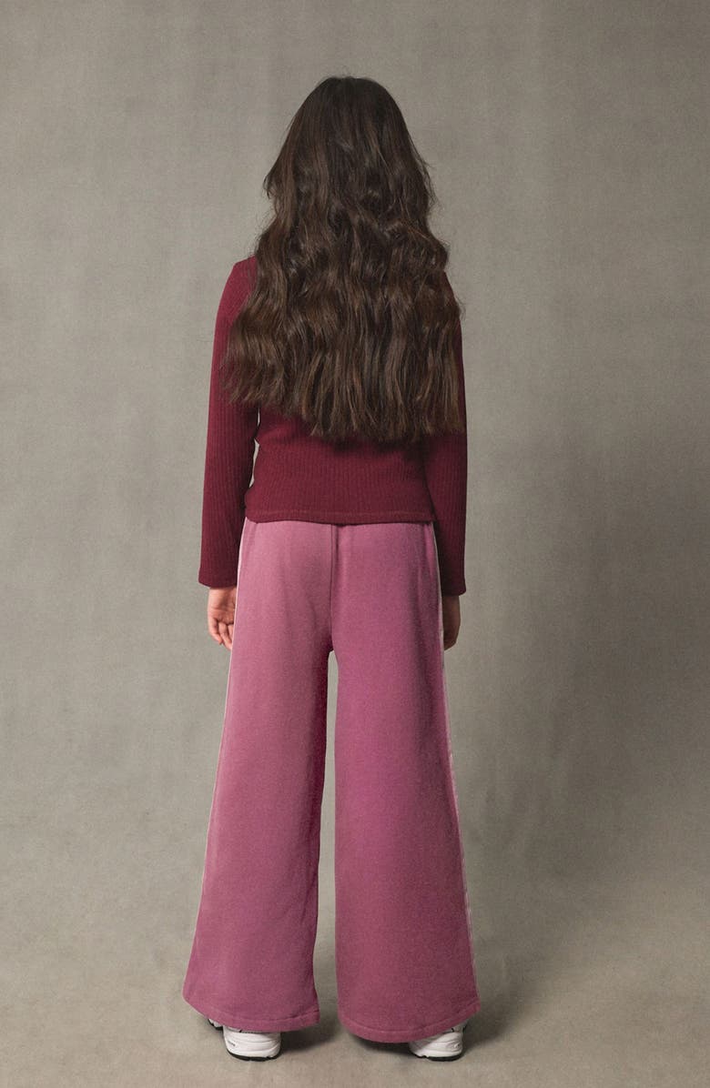 NEXT Kids' Side Stripe Wide Leg Sweatpants, Alternate, color, Red