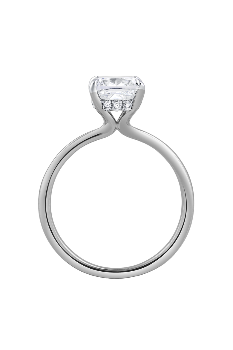 Catherine 14K Gold 2.1 Ct Cushion Lab Grown Diamond Engagement Ring, Alternate, color, 14K White Gold