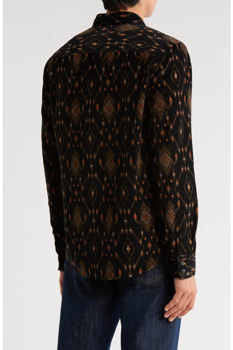 Mojave Long Sleeve Western Shirt, Alternate, color, BLACK IKAT/ MULTI