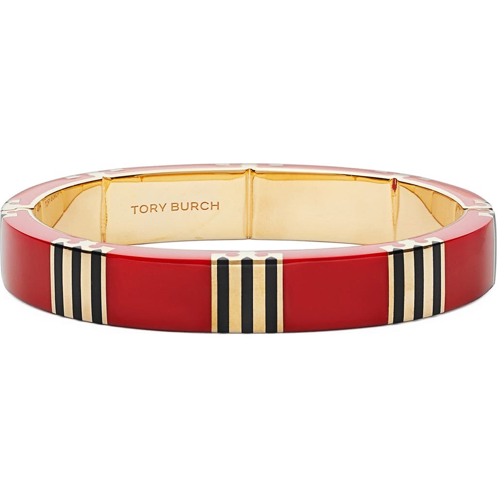 Tory Burch T-stripe Bangle Bracelet