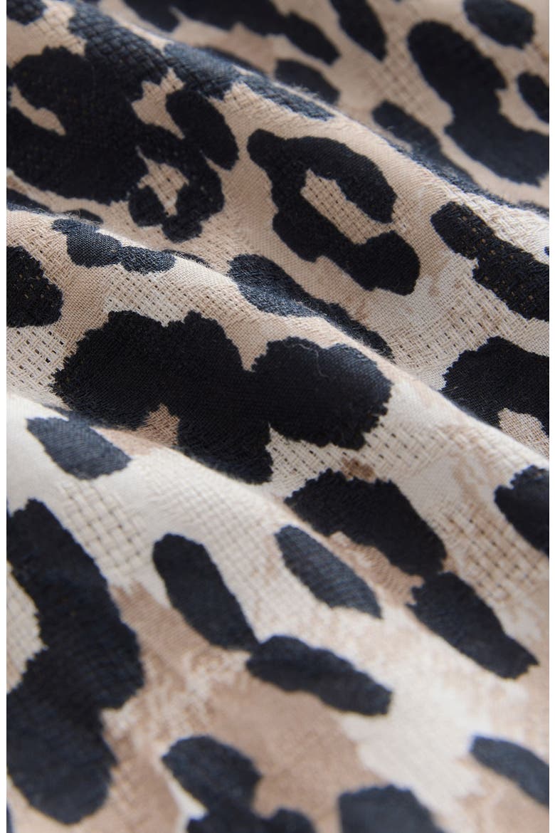 Long Sleeve Leopard Print Minidress, Alternate, color, MULTI