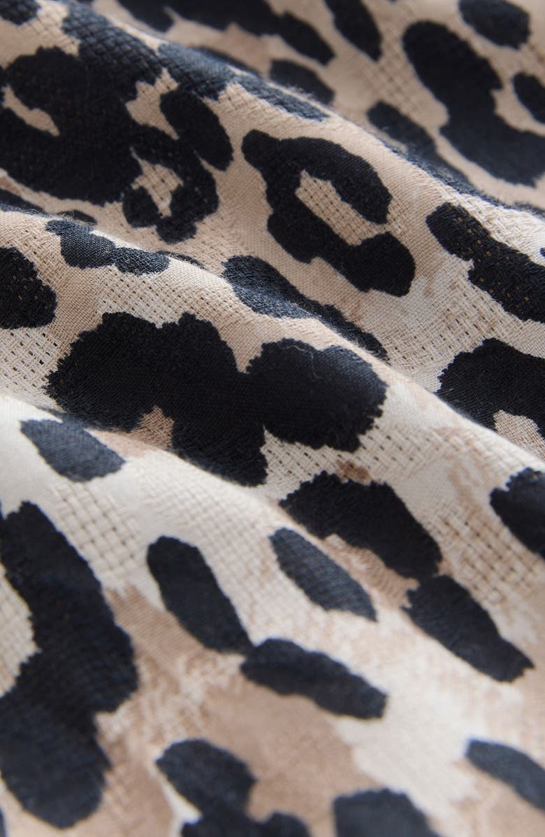 NEXT Long Sleeve Leopard Print Minidress, Alternate, color, Multi