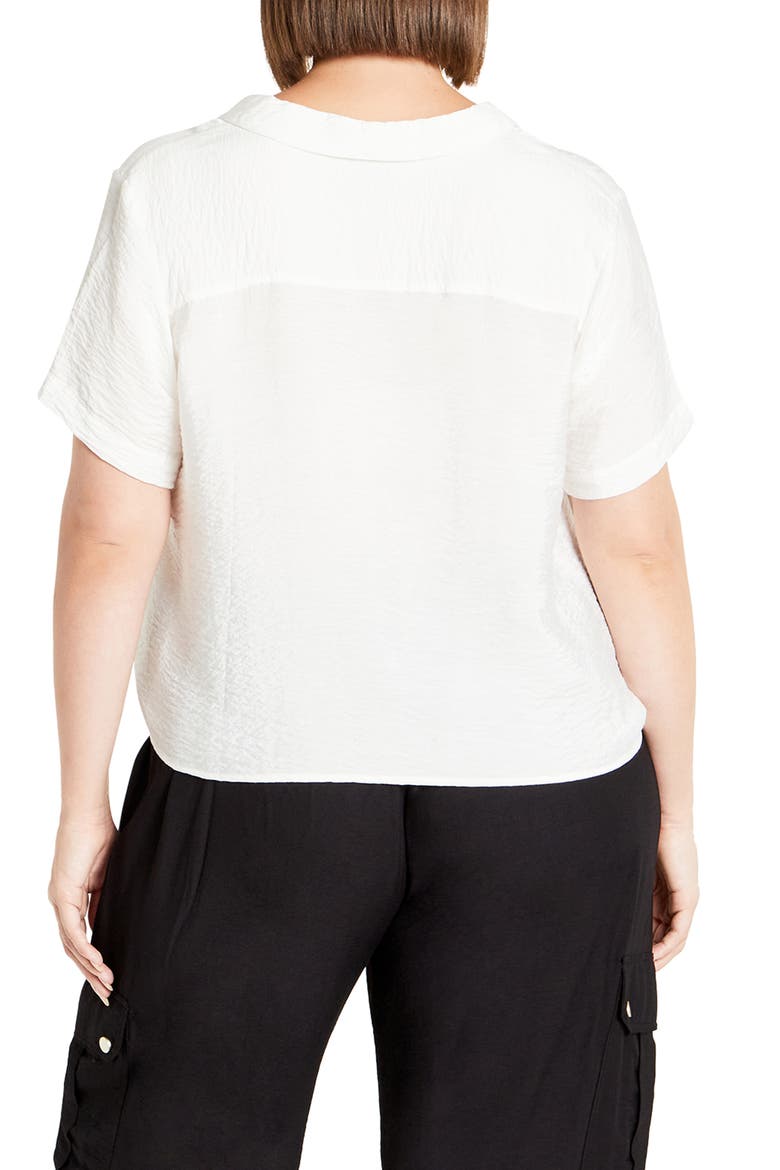Kasbah Short Sleeve Button-Up Shirt, Alternate, color, IVORY