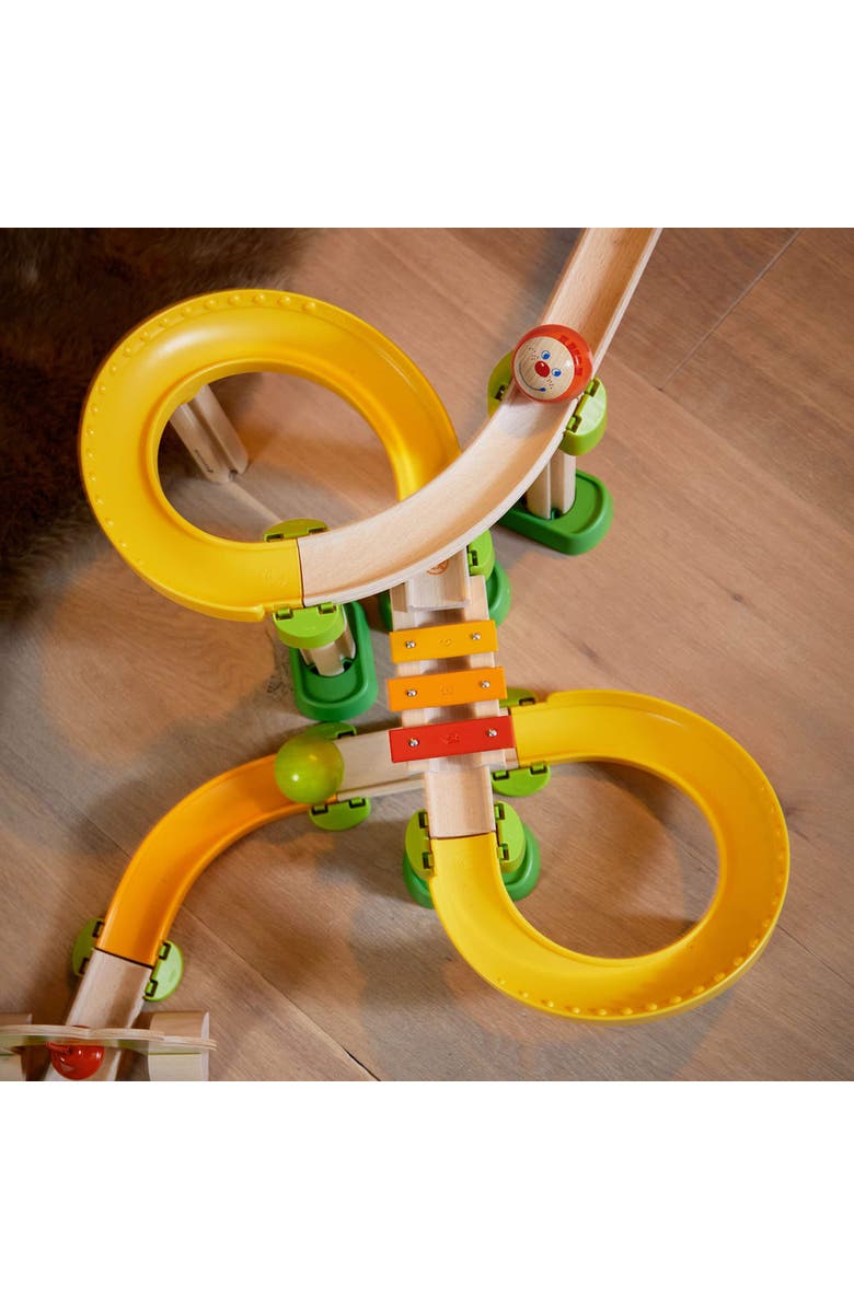 HABA Marble Run Building Set - Kullerbu Sim-Sala-Kling with Musical Effects and Domino Blocks, Ball Run Track Toy for Toddlers 2 and Up, Alternate, color, Multi