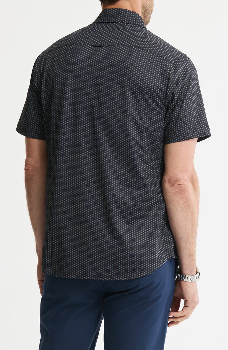 JACHS Performance Tech Button-Up Shirt, Alternate, color, Black Geo