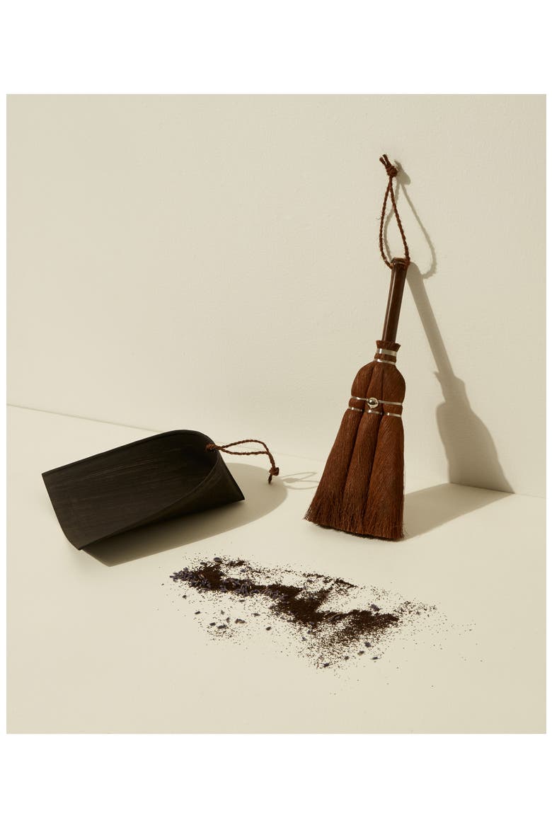 x Takada Whisk Broom & Dustpan Set, Alternate, color, BROWN