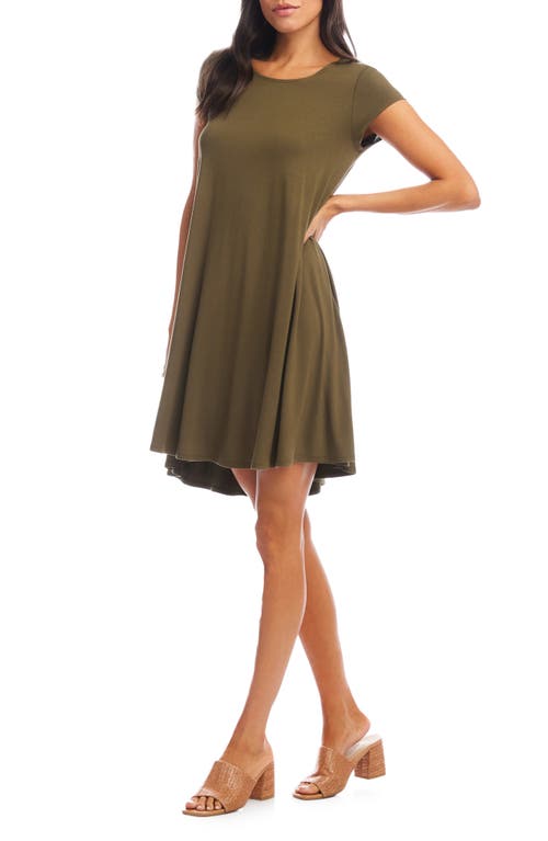 Karen Kane Maggie Cap Sleeve Trapeze Dress In Sage