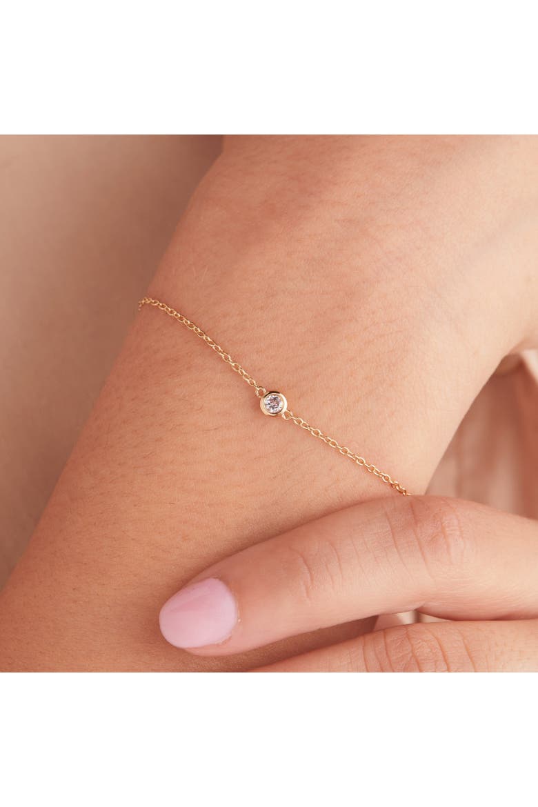 Gold White Topaz Bracelet, Alternate, color, Gold