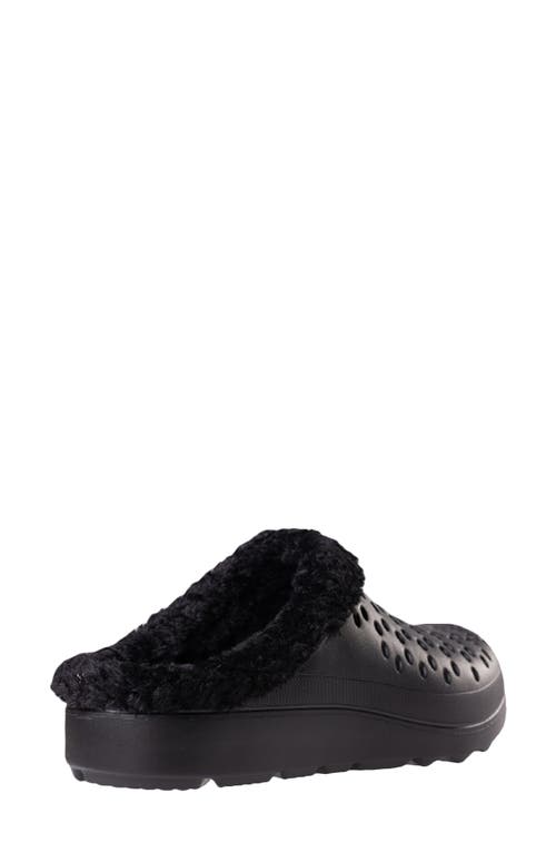 Revitalign Fusion Vitality Faux Fur Lined Clog In Black