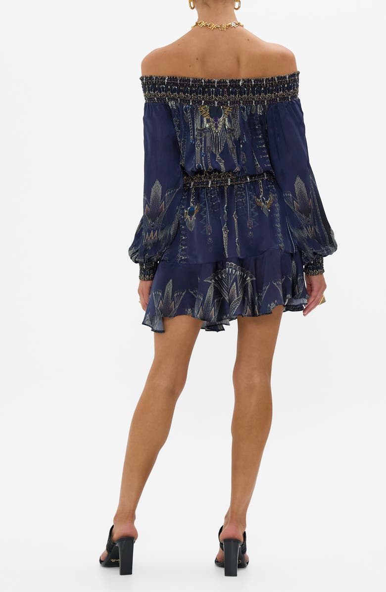 Camilla The Egypt Effect Off the Shoulder Long Sleeve Minidress, Alternate, color,