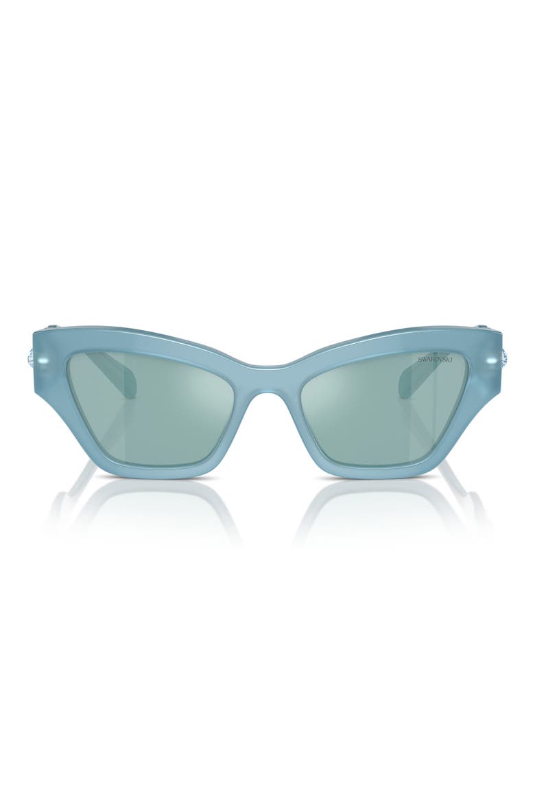Imber 53mm Irregular Sunglasses, Main, color, BLUE
