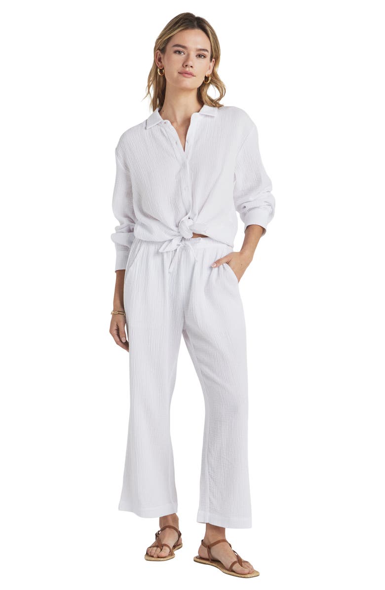 Splendid Adele Oversize Cotton Gauze Button-Up Shirt, Alternate, color,