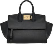 FERRAGAMO The Studio Soft Small Leather Top-Handle Bag