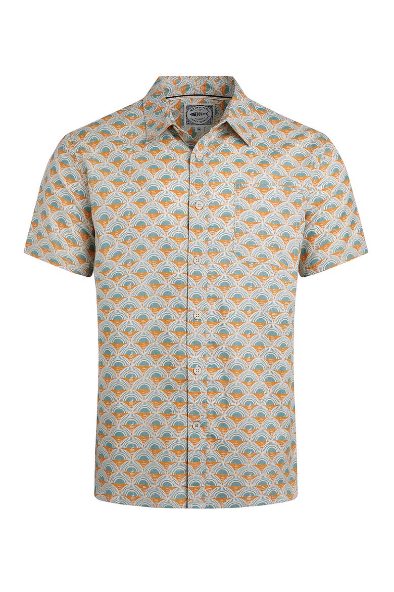 Faraway Printed Shirt, Alternate, color, Caramel