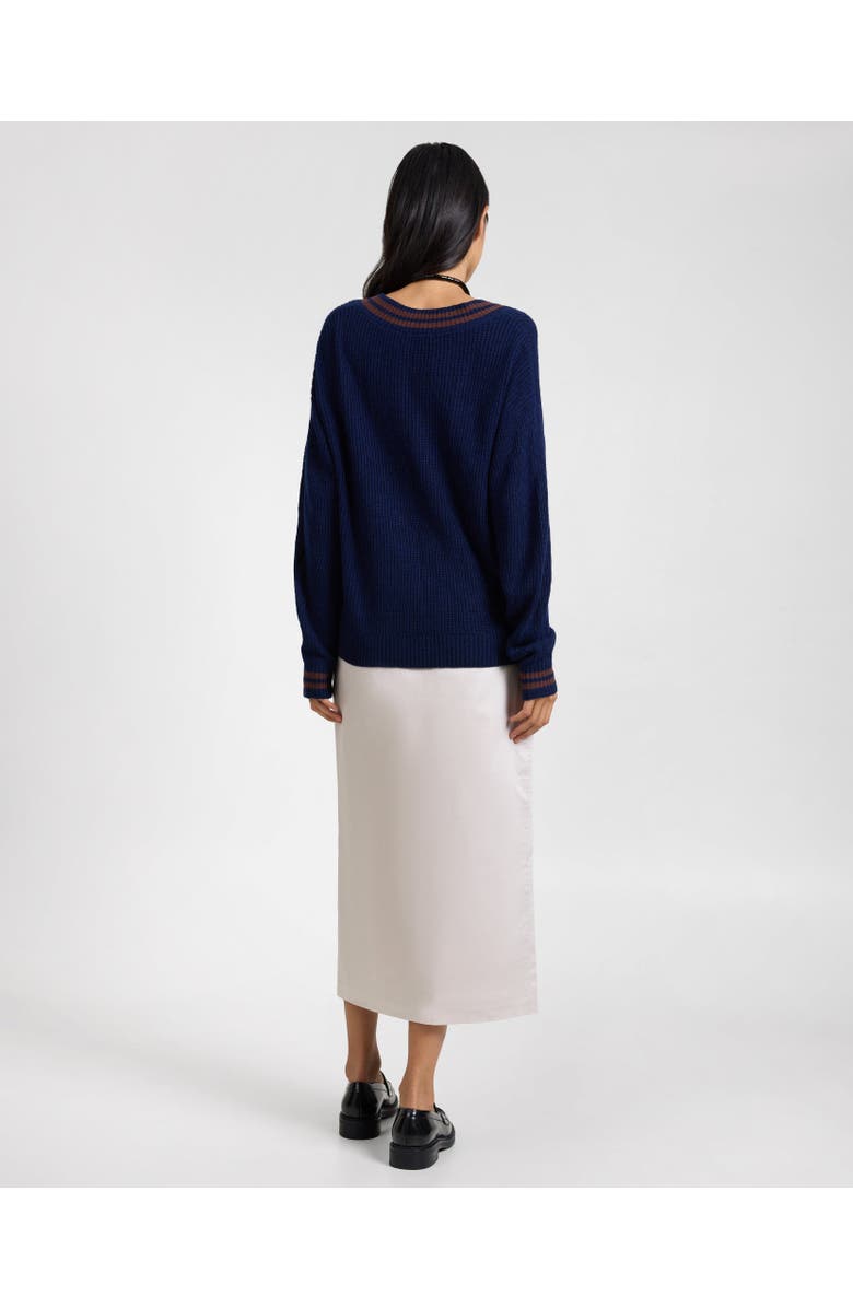 Onia Front Slit Midi Skirt, Alternate, color, Stone