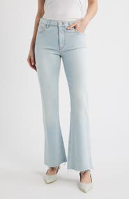 FRAME The Icon Raw Hem Flare Jeans