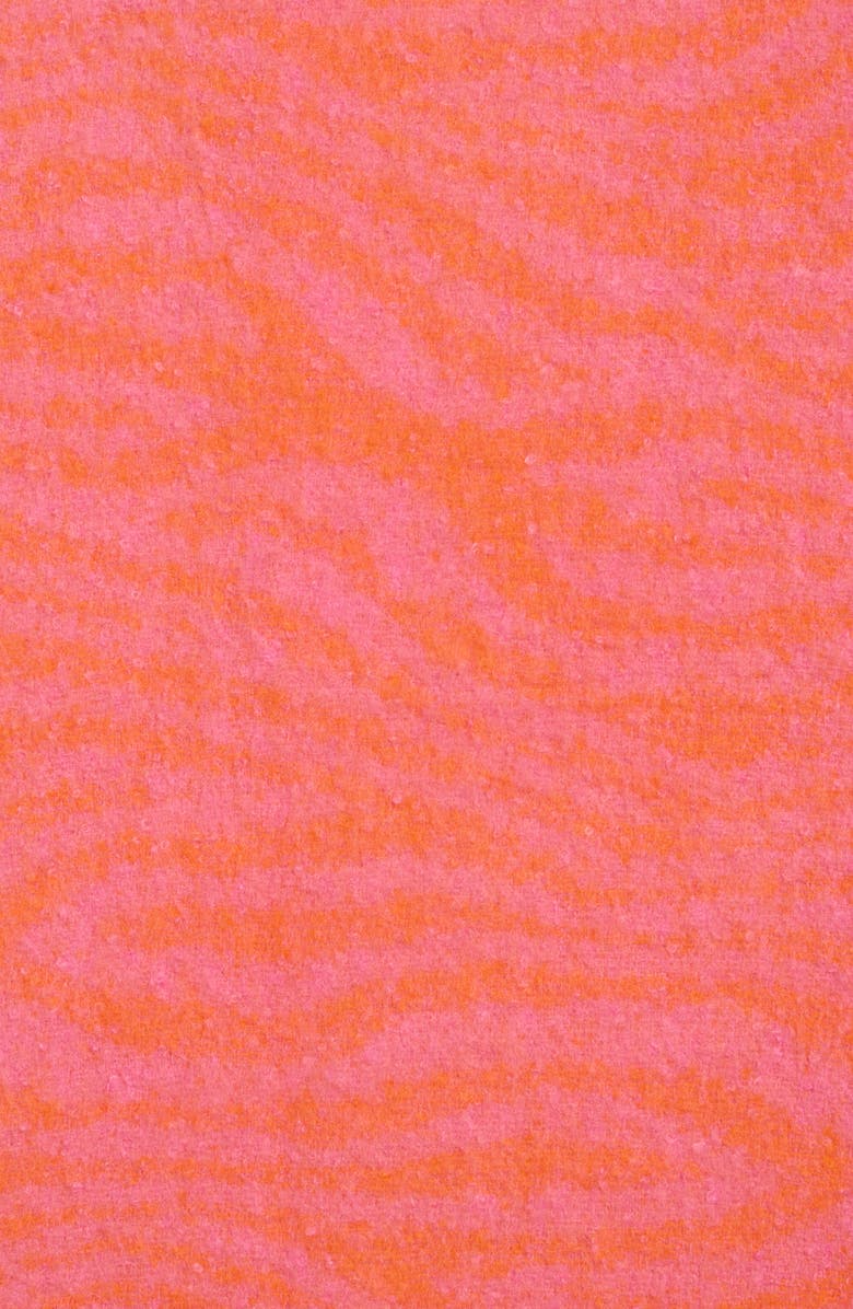 Steve Madden Lofty Zebra Print Scarf, Alternate, color, Strawberry Pink