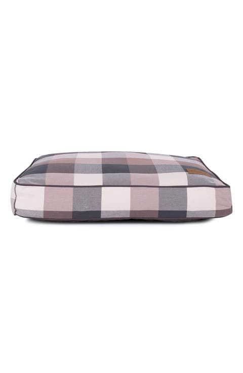 Block Plaid Napper Dog Bed