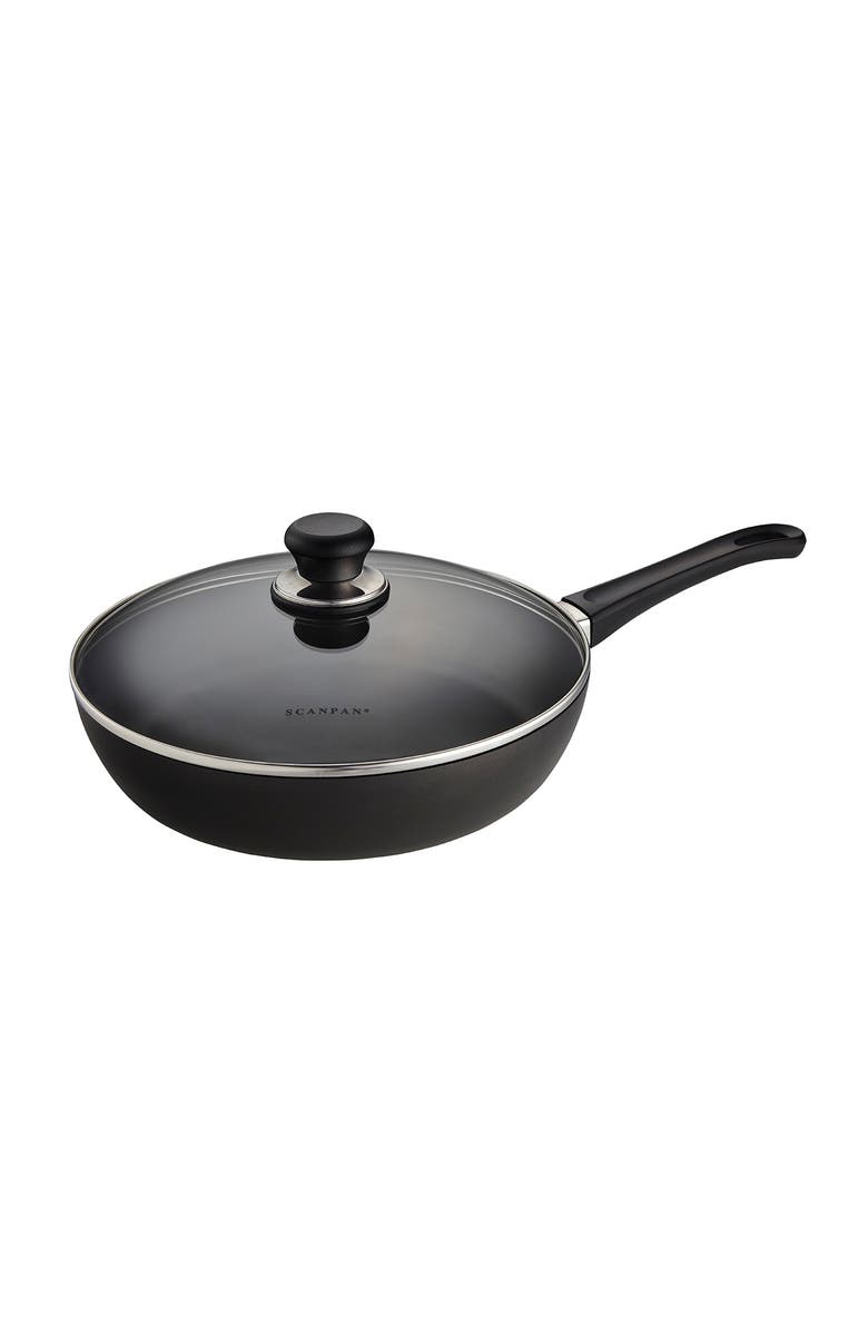 Scanpan Classic 11 Inch Saute Pan With Lid, 3.25 Quart, Main, color, Black