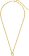 Sterling Forever Campbell Circle Pendant Necklace