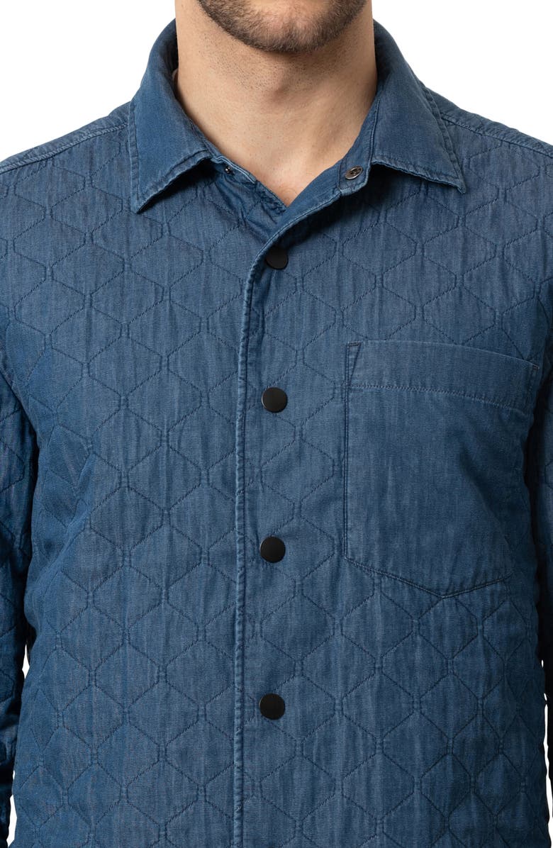 34 Heritage Quilted Denim Overshirt, Alternate, color, Indigo