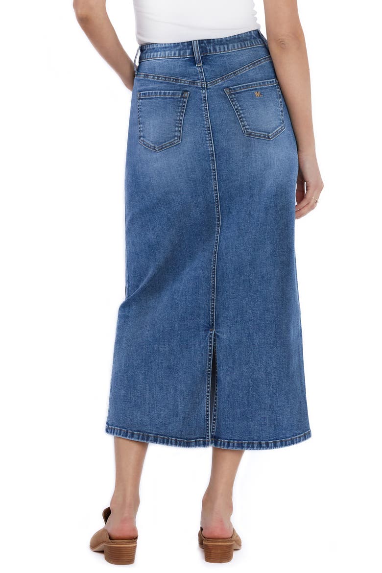 Retro Patchwork Denim Midi Skirt, Alternate, color, PATCH BLUE