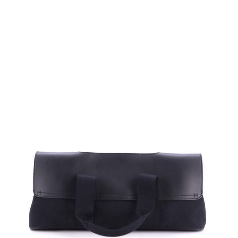 Valparaiso East West Bag Toile and Leather PM