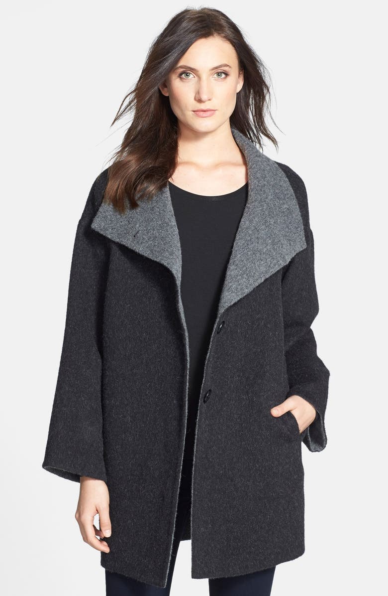 Eileen Fisher Alpaca Blend Double Face Coat, Main, color, 