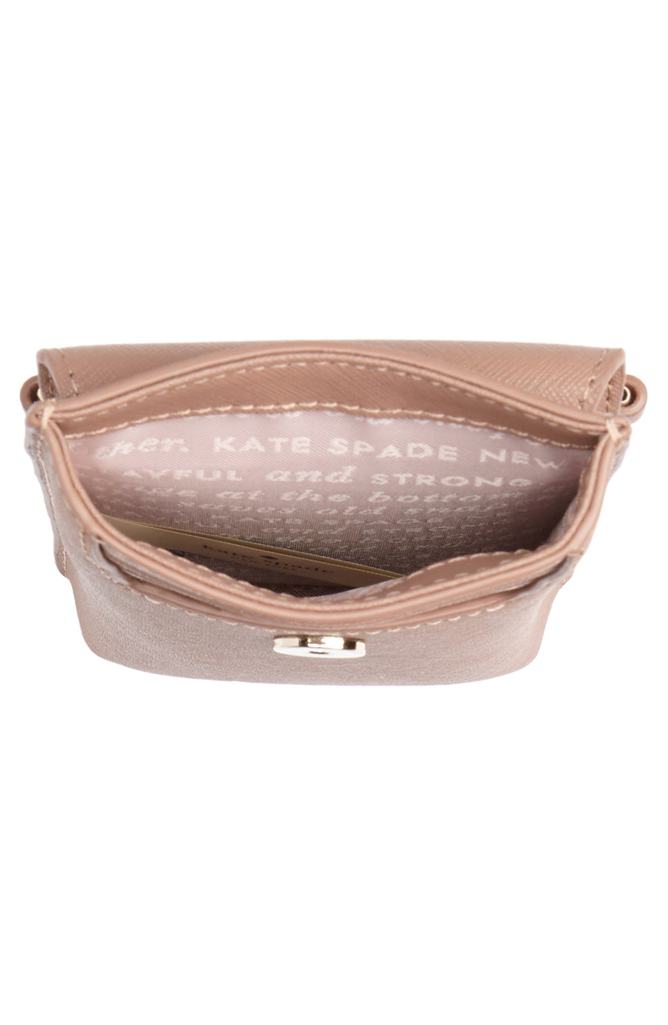 rabbit leather smartphone crossbody bag, Alternate, color, TAN MULTI