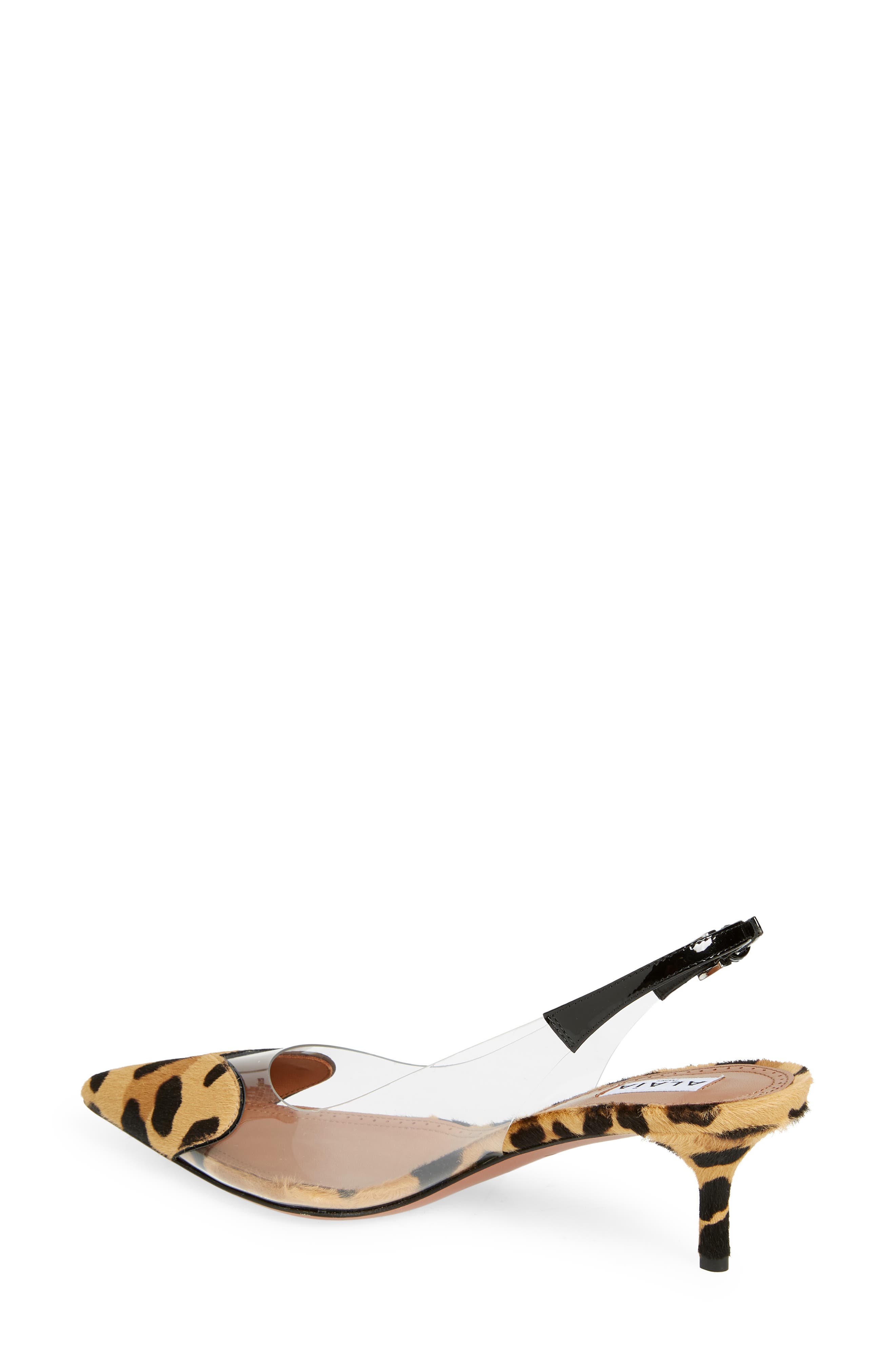 Alaïa The Heart Genuine Calf Hair Pointed Toe Slingback Pump, Alternate, color, 