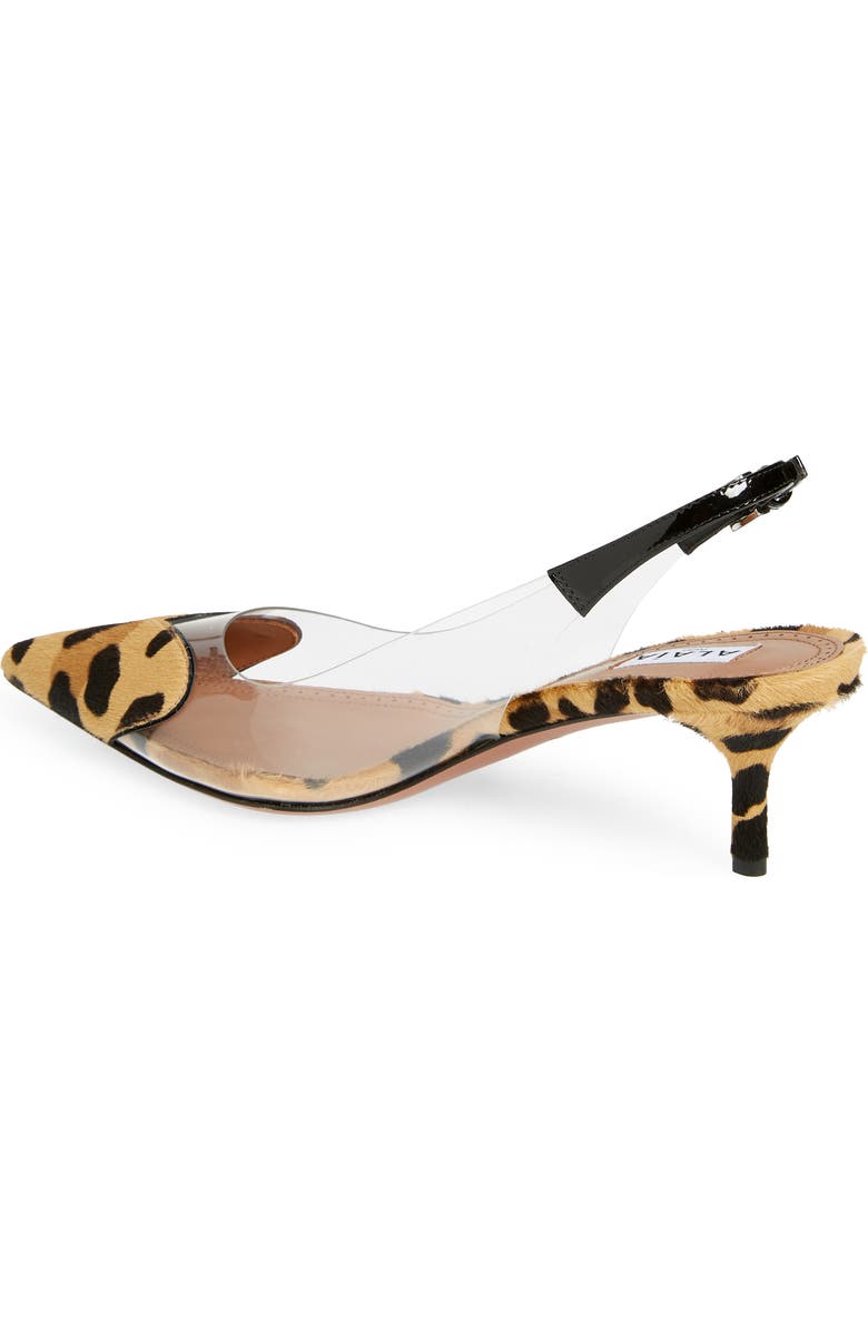 Alaïa The Heart Genuine Calf Hair Pointed Toe Slingback Pump, Alternate, color,