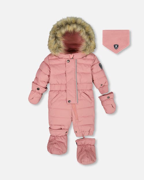 Deux Par Deux Baby Girl One-piece Original Puffy Snowsuit In Pink