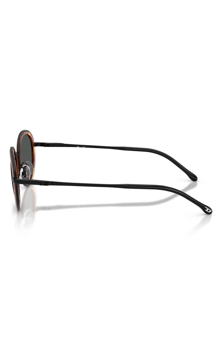 DIESEL<sup>®</sup> DL1018 51mm Oval Sunglasses, Alternate, color, Matte Black / Dark Grey