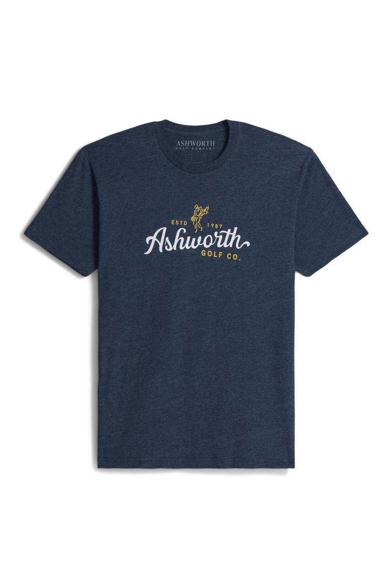 Ashworth Script Tee, Main, color, Midnight Navy