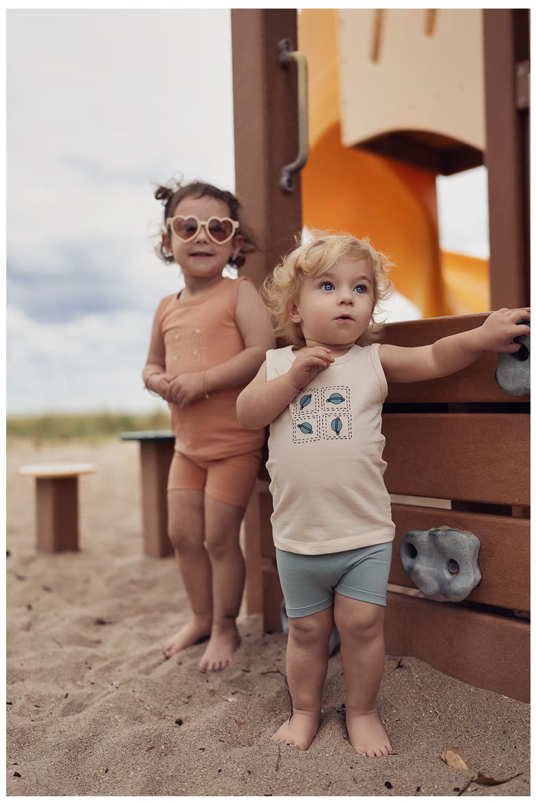 Planet Print Tank & Shorts Set, Alternate, color, SAND