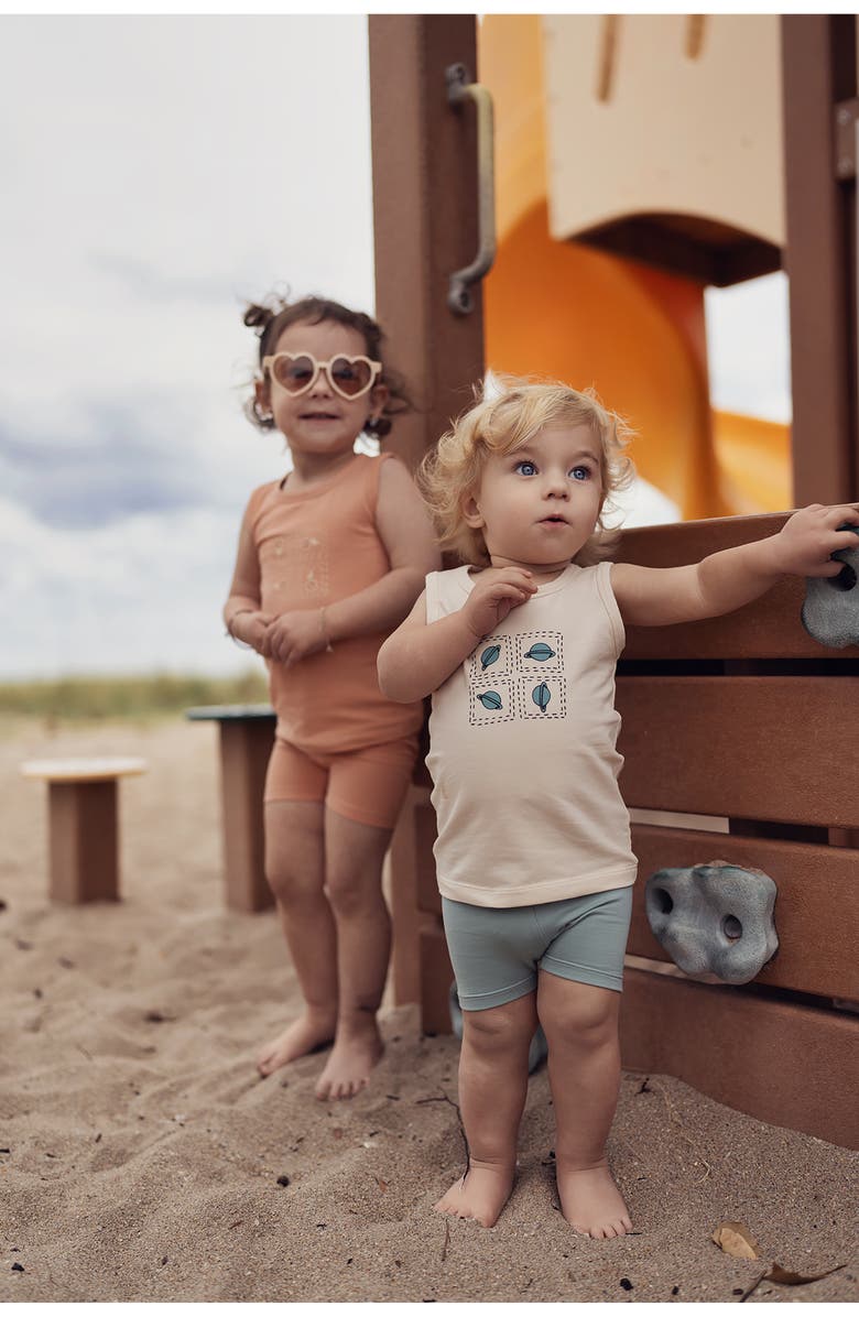 Manière Planet Print Tank & Shorts Set, Alternate, color, Sand