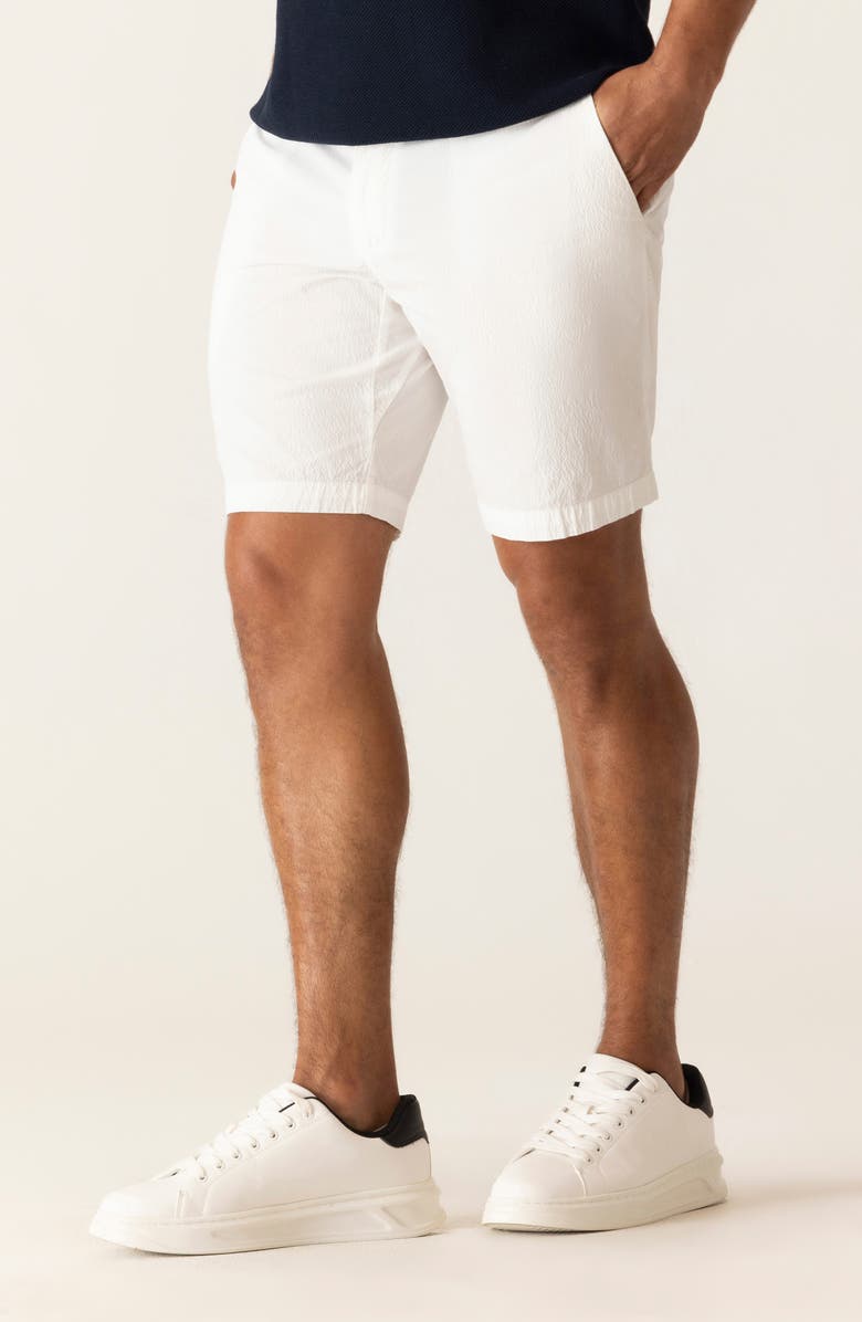 DEKE Galaxy 8.5-Inch Bermuda Flat Front Stretch Twill Shorts, Alternate, color, White