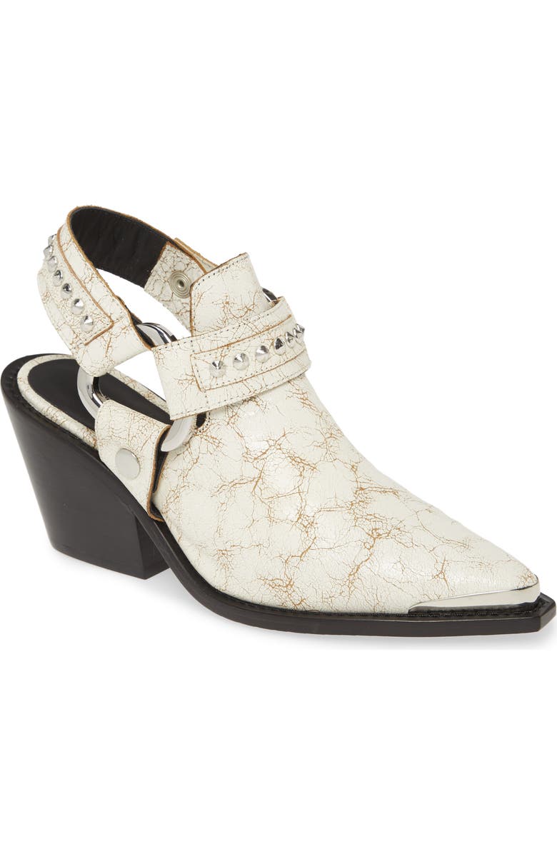 Zadig & Voltaire N'Dricks Studded Slingback Shoe, Main, color,