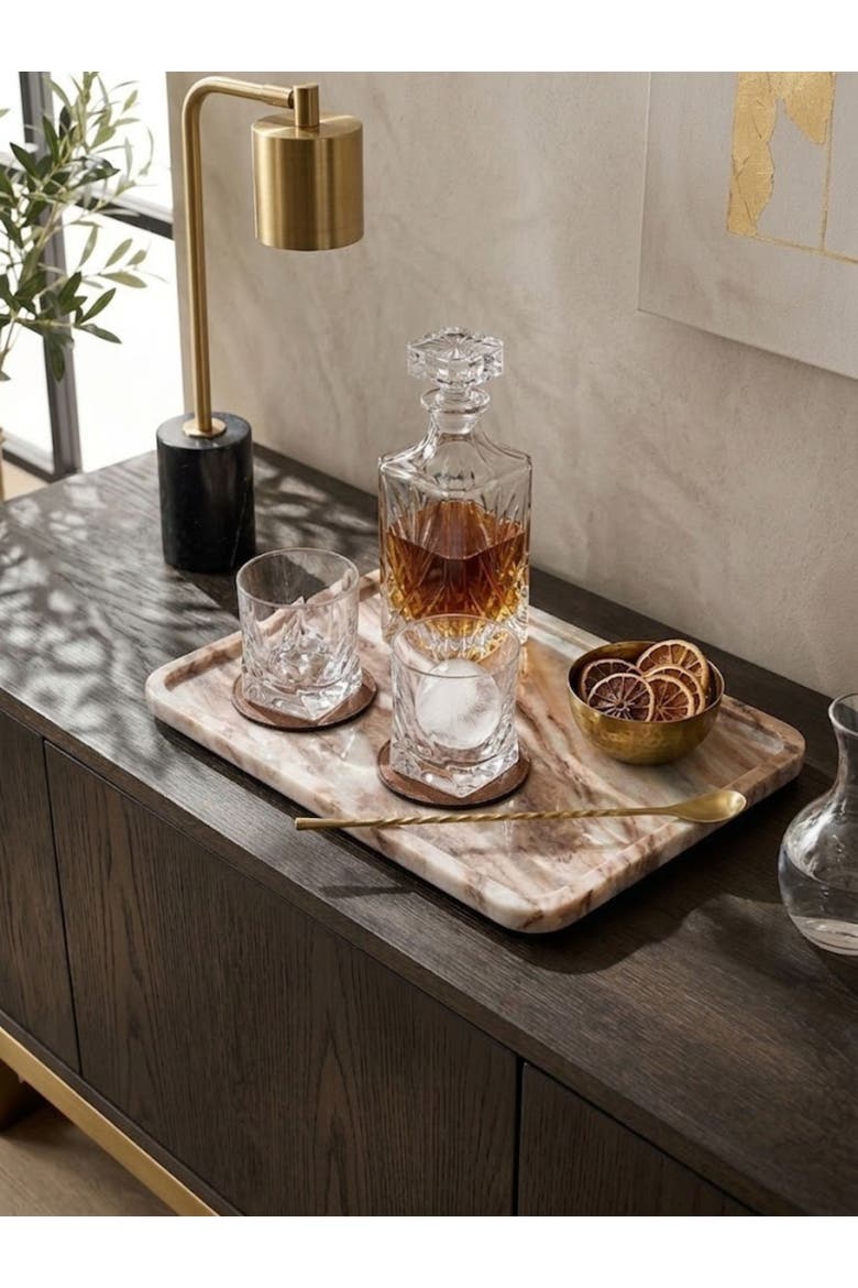 Clover Beige Marble Tray, Alternate, color, Beige