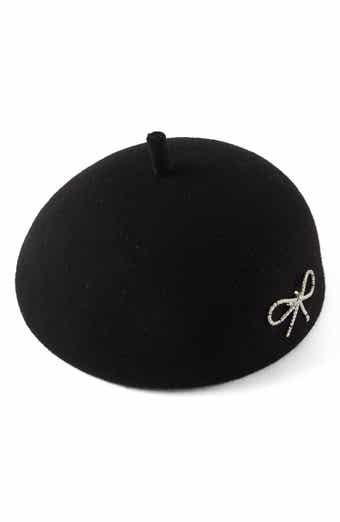Ganni Structured Rib Wool Blend Beret | Nordstrom Ganni Structured Rib Wool Blend Beret | Nordstrom