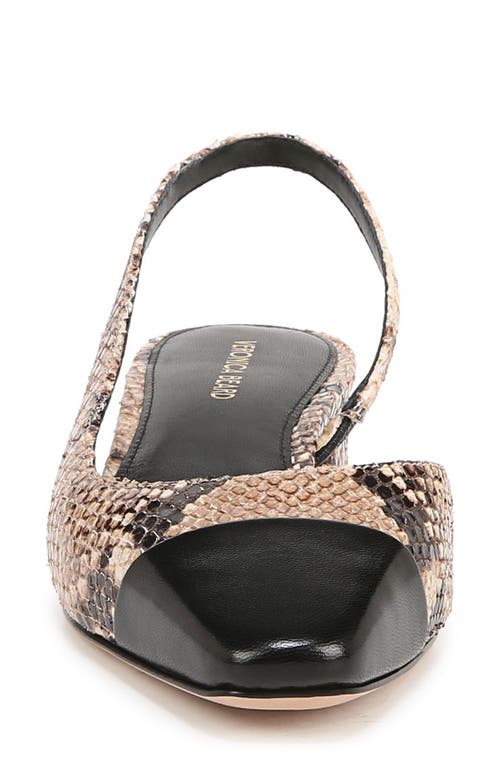 Veronica Beard Cecile Embossed Leather Slingback Flats In Latte/black