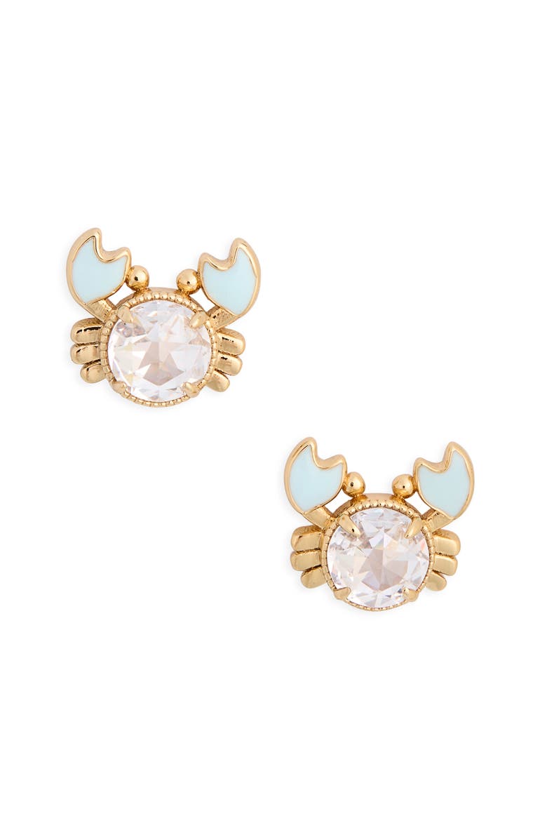 Kate Spade New York crab stud earrings, Alternate, color, Blue / Gold