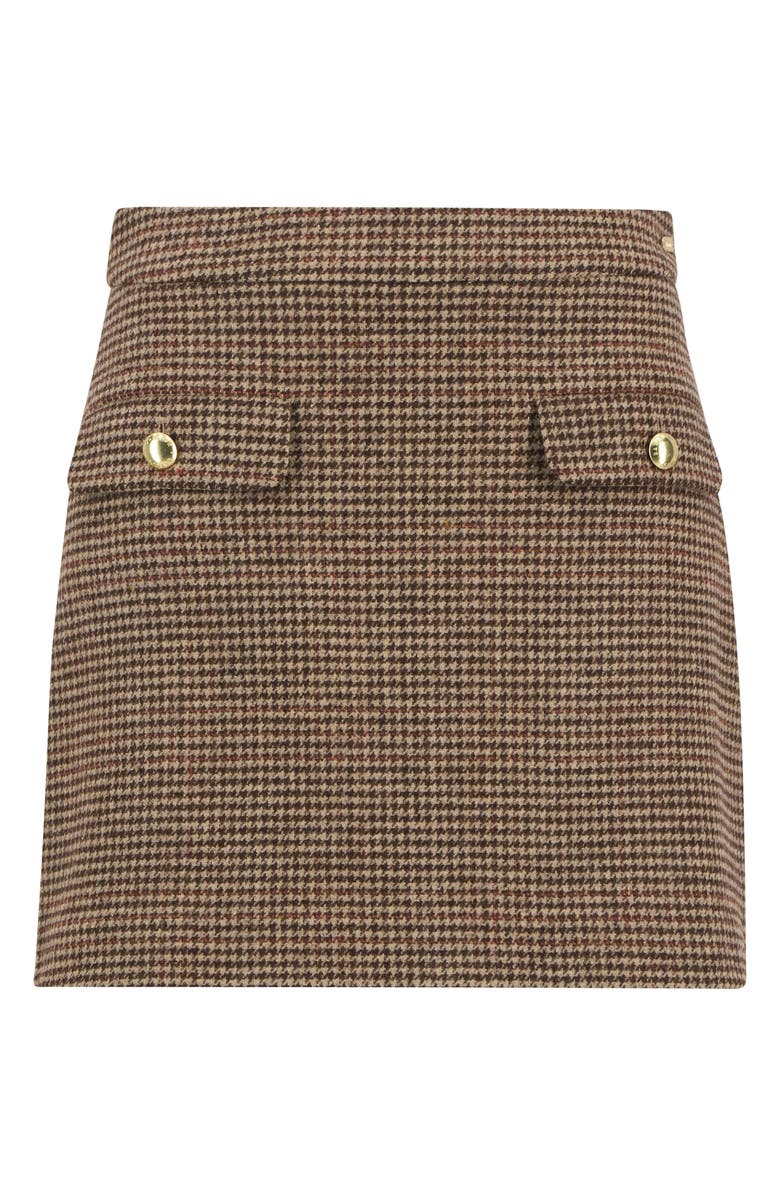 Barbour Sophia Houndstooth Check Merino Wool Miniskirt, Alternate, color, Multi Check