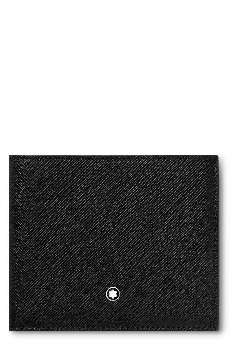 Sartorial Leather Bifold Wallet, Main, color, BLACK