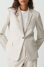 Theory Slim Fit Cotton Blend Blazer